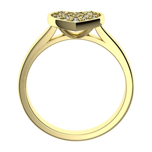 Rozmarýnka Princess G Briliant - zásnubní prsten ze žlutého zlata