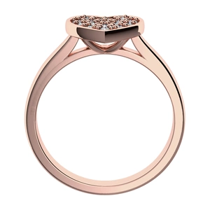 Rozmarýnka Princess Red - zásnubní prsten z růžového zlata