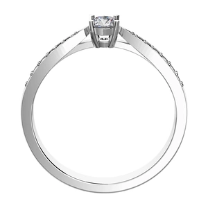 Adélka Princess W Briliant - zásnubní prsten z bílého zlata