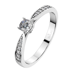 Adélka Princess White - zásnubní prsten z bílého zlata