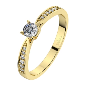 Adélka Princess G Briliant - zásnubní prsten ze žlutého zlata