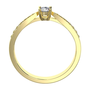 Adélka Princess G Briliant - zásnubní prsten ze žlutého zlata
