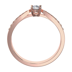Adélka Princess R Briliant - zásnubní prsten z růžového zlata