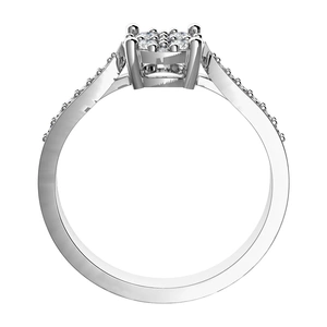 Zlata Princess W Briliant - zásnubní prsten z bílého zlata