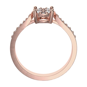 Zlata Princess Red - zásnubní prsten z růžového zlata