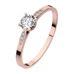 Kasia Red - vkusný zásnubní prsten z růžového zlata