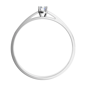 Diona W Briliant (3 mm) - jemný zásnubní prsten z bílého zlata