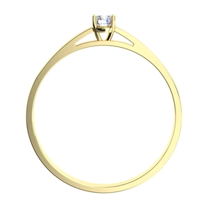 Diona G Briliant (3 mm) - jemný zásnubní prsten ze žlutého zlata