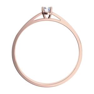 Diona R Briliant (3 mm) - jemný zásnubní prsten z růžového zlata