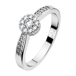 Růženka Princess W Briliant - prsten z bílého zlata