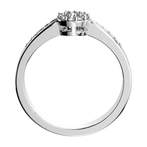 Růženka Princess W Briliant - prsten z bílého zlata