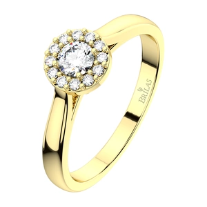 Jasněnka Princess G Briliant - zásnubní prsten ze žlutého zlata