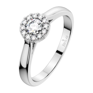 Jasněnka Princess W Briliant - zásnubní prsten z bílého zlata