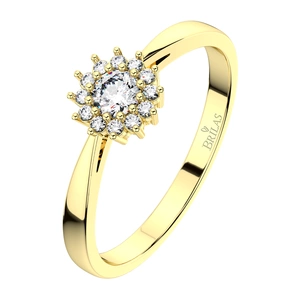 Angelína Princess G Briliant - zásnubní prsten ze žlutého zlata