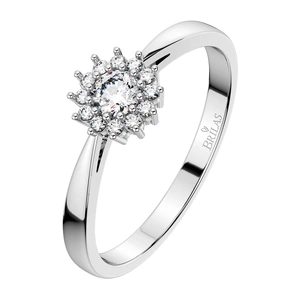 Angelína Princess W Briliant - zásnubní prsten z bílého zlata