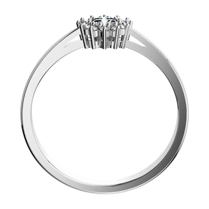 Angelína Princess W Briliant - zásnubní prsten z bílého zlata