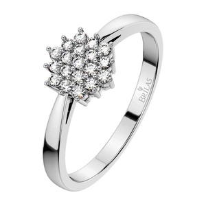 Krasomila Princess White - zásnubní prsten z bílého zlata