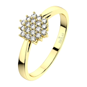 Krasomila Princess Gold - zásnubní prsten ze žlutého zlata