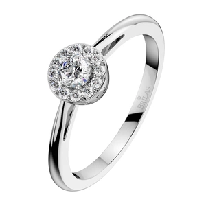 Ladunka Princess W Briliant - zásnubní prsten z bílého zlata
