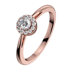 Ladunka Princess Red - zásnubní prsten z růžového zlata