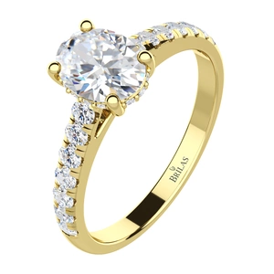 Brilanto G Briliant - zásnubní prsten ze žlutého zlata s brilianty