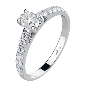 Brilanto W Briliant - zásnubní prsten z bílého zlata s brilianty