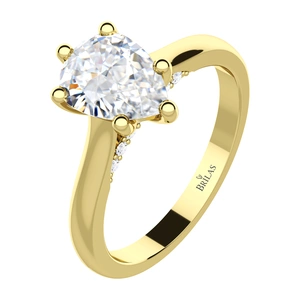 Koro G Briliant - zásnubní prsten ze žlutého zlata s brilianty