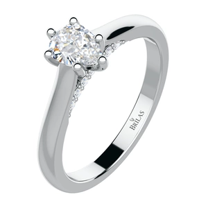 Koro W Briliant - zásnubní prsten z bílého zlata s brilianty