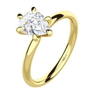 Nokto G Briliant - zásnubní prsten ze žlutého zlata s brilianty