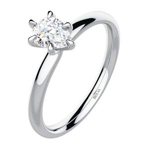 Nokto W Briliant - zásnubní prsten z bílého zlata s brilianty