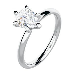 Nokto W Briliant - zásnubní prsten z bílého zlata s brilianty