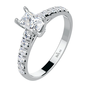 Stelo W Briliant - zásnubní prsten z bílého zlata s brilianty