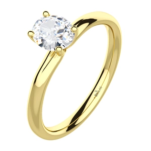 Suno G Briliant - zásnubní prsten ze žlutého zlata s brilianty