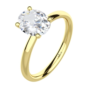 Suno G Briliant - zásnubní prsten ze žlutého zlata s brilianty