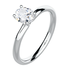 Suno W Briliant - zásnubní prsten z bílého zlata s brilianty