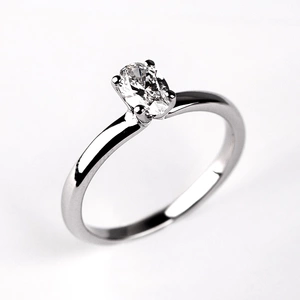 Suno W Briliant - zásnubní prsten z bílého zlata s brilianty