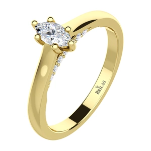 Venteto G Briliant - zásnubní prsten ze žlutého zlata s brilianty