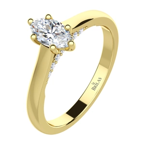 Venteto G Briliant - zásnubní prsten ze žlutého zlata s brilianty