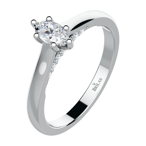 Venteto W Briliant - zásnubní prsten z bílého zlata s brilianty