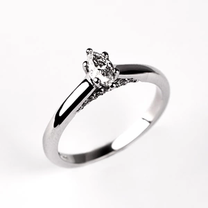 Venteto W Briliant - zásnubní prsten z bílého zlata s brilianty