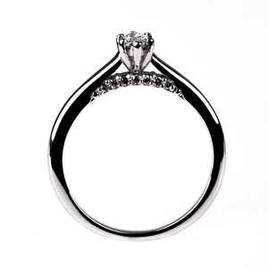 Venteto W Briliant - zásnubní prsten z bílého zlata s brilianty