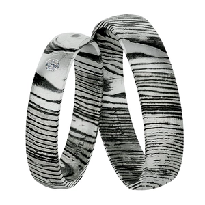 Siona Damascus Steel - snubní prsteny z chirurgické oceli