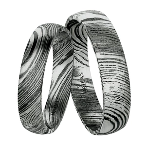 Veneta Damascus Steel - snubní prsteny z chirurgické oceli