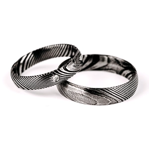 Siona Damascus Steel - snubní prsteny z chirurgické oceli