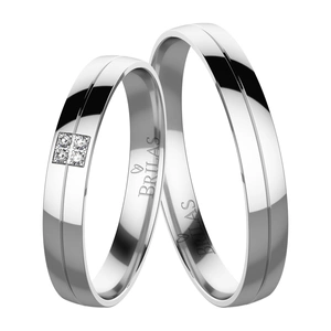 Hana White - snubní prsteny z bílého zlata