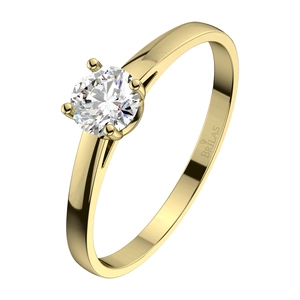 Marcelka GW Safír - zásnubní prsten ze žlutého zlata se safírem