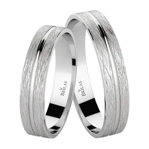Naturals White - moderní zlaté snubní prstýnky