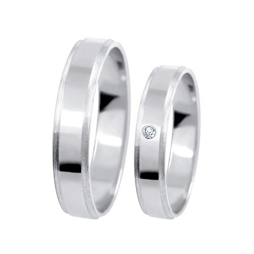 Belinda White - svatební prsteny v bílém zlatě