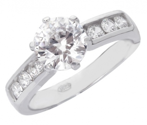 Cecilia Silver-stříbrný zásnubní prsten bohatě zdobený kameny