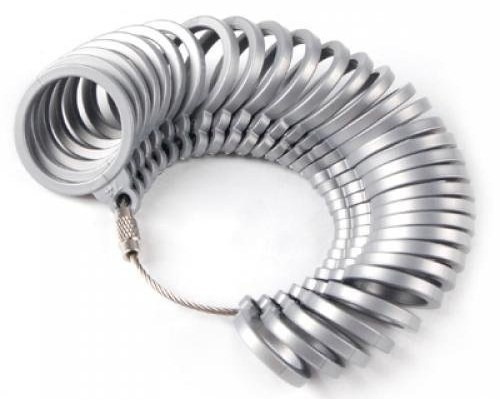 Měřící kroužky - na zjištění velikostí snubních a zásnubních prstenů